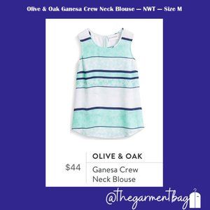 Olive & Oak Ganesa Crew Neck Top, Size M - NWT